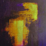 Peinture acrylique représentant une réflexion sur le monde.