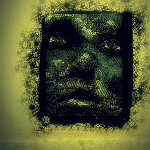 Photographie d'un graph représentant le visage d'une femme.