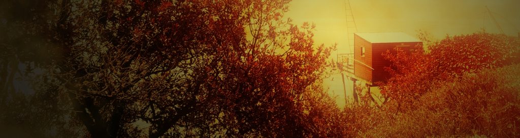 Photographie d'une église évangélique aperçue au détour d'un chemin.