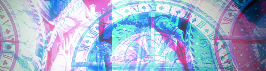 Photographie de l'horloge astronomique situé sur la cathédrale de Chartres au niveau du tour du chœur.