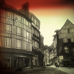 la magie des rues pittoresques de Honfleur, avec leurs maisons à colombages colorées, leurs boutiques d'artisans et leur atmosphère charmante et historique