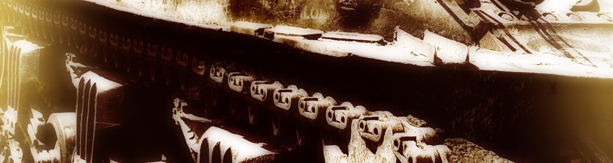 Photographie d'un char d'assaut sur lequel a été peint des personnages 